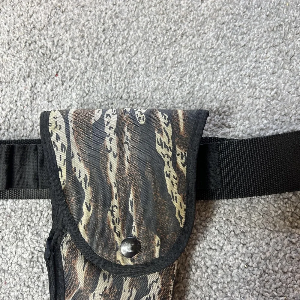 Allen Camo Nylon Belt Holster Brown Hunting Handgun Pistol Field‎ OWB Ammo Loops